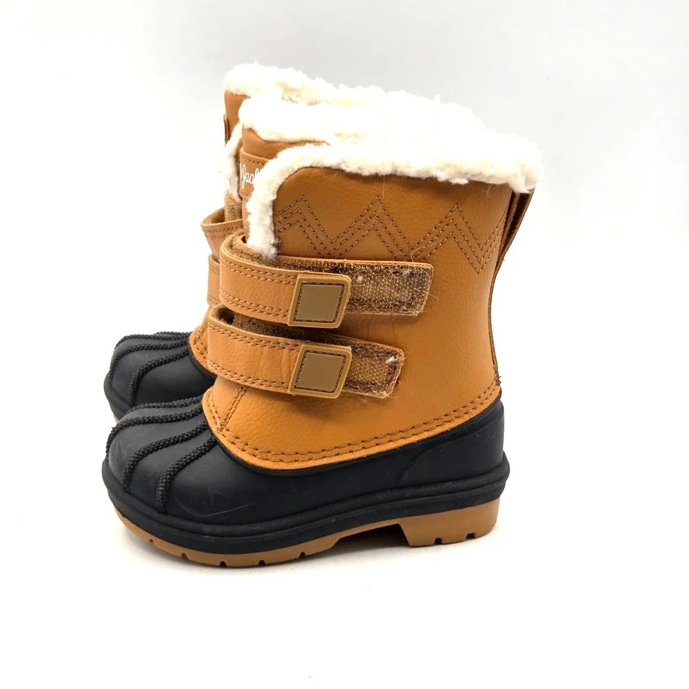 Cat & Jack Winter Boots Snow Boots Duck Boots Fur‎ Lining Boys Toddler  Size 6